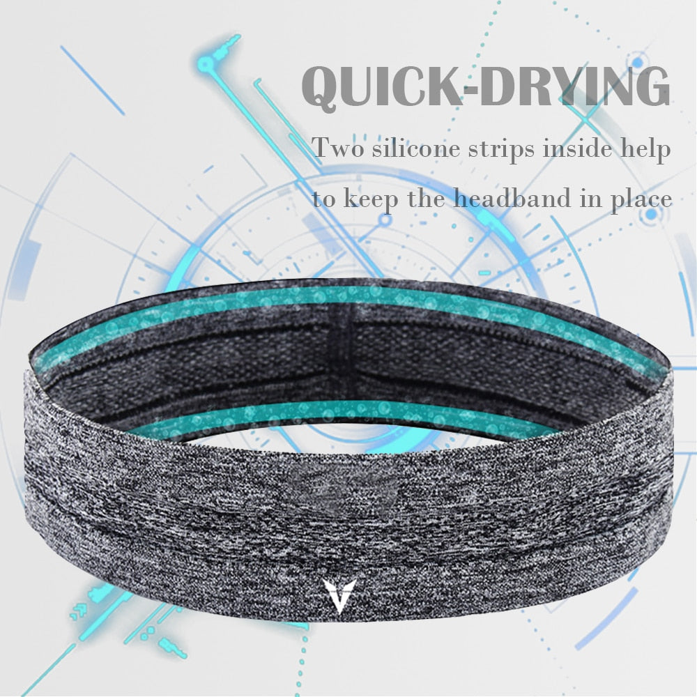Veidoorn 1pcs Sweatband Moisture-Wicking Breathable Men Women Sports Elastic Headband for Fitness gym Running sport basketball