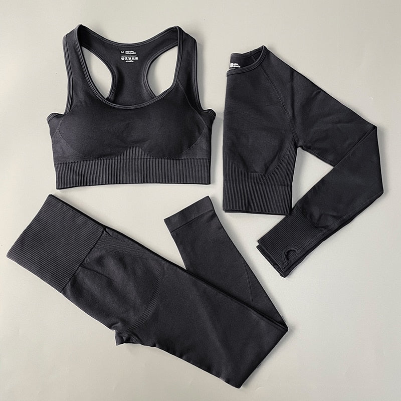 2/3/4pcs Seamless Yoga Set Women Gym Clothes Sportswear Yoga Suits for Fitness Gym Set Underwear Tracksuits Leggings Sports Bra