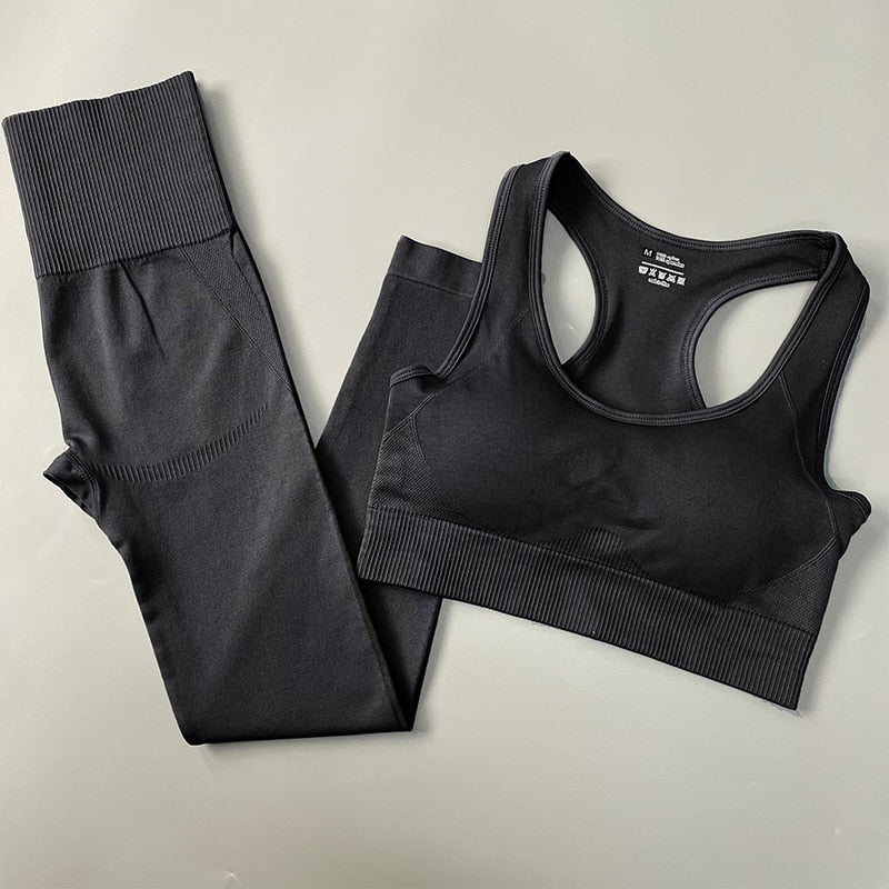 2/3/4pcs Seamless Yoga Set Women Gym Clothes Sportswear Yoga Suits for Fitness Gym Set Underwear Tracksuits Leggings Sports Bra