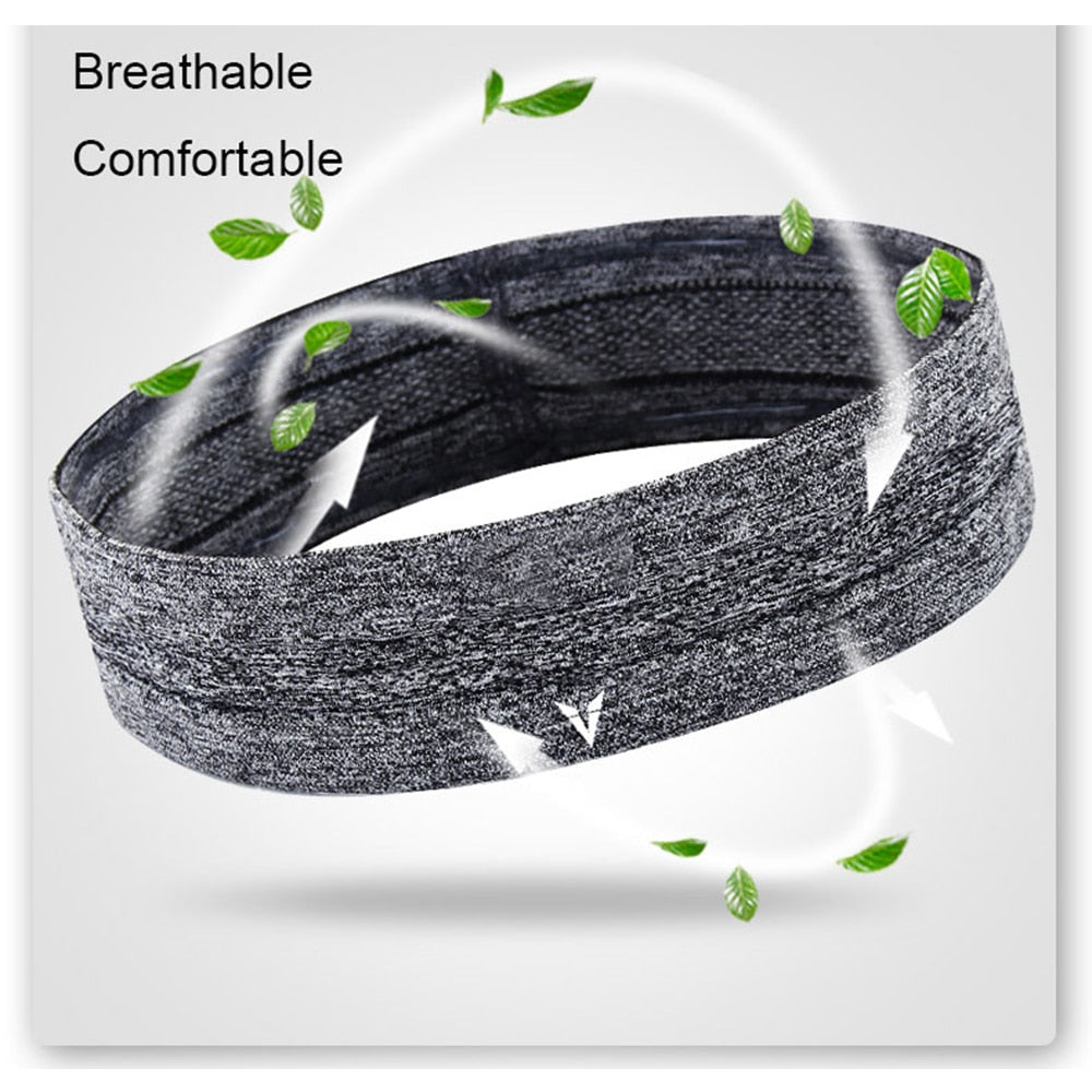 Veidoorn 1pcs Sweatband Moisture-Wicking Breathable Men Women Sports Elastic Headband for Fitness gym Running sport basketball