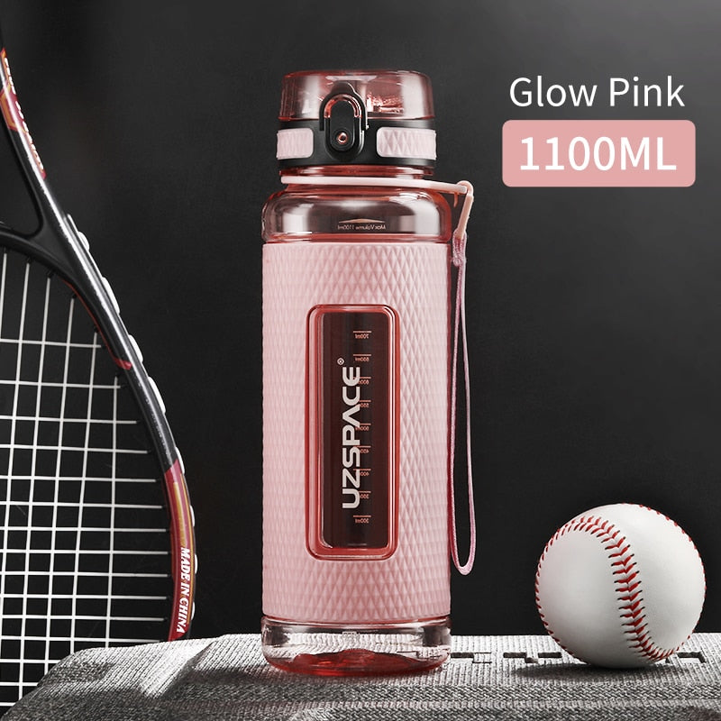 New 1.1L Water Bottle BPA Free Portable Leak-proof Shaker bottle Tritan Plastic Drinkware Outdoor Tour Gym