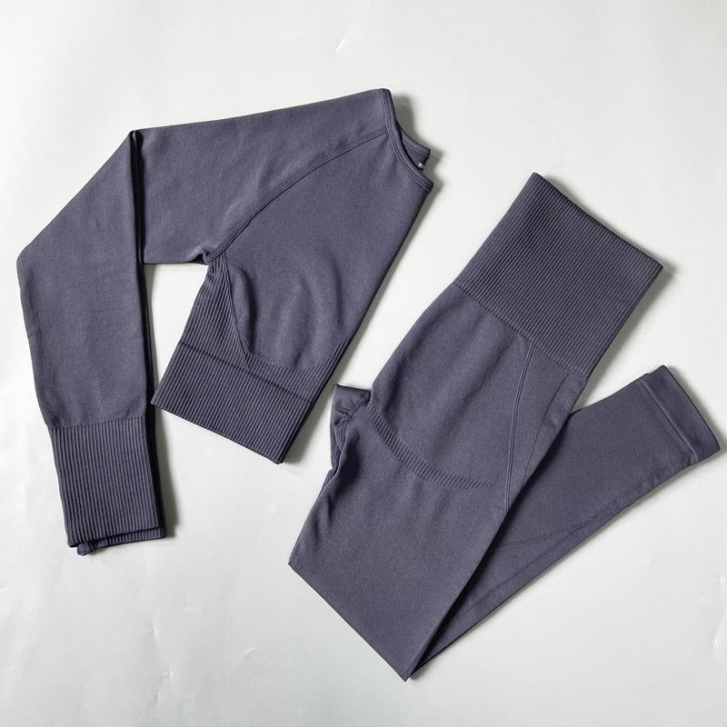 2/3/4pcs Seamless Yoga Set Women Gym Clothes Sportswear Yoga Suits for Fitness Gym Set Underwear Tracksuits Leggings Sports Bra