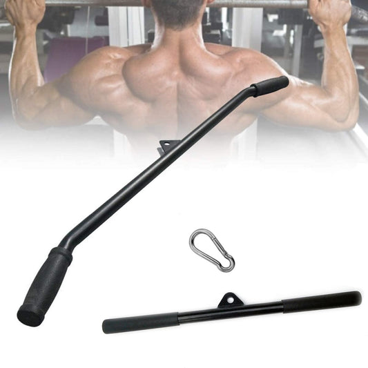 Cable Machine Straight Bar with Rubber Handle Bicep LAT Pull Down Bar Gym Cable Attachments Accessories for Home Gym Workout