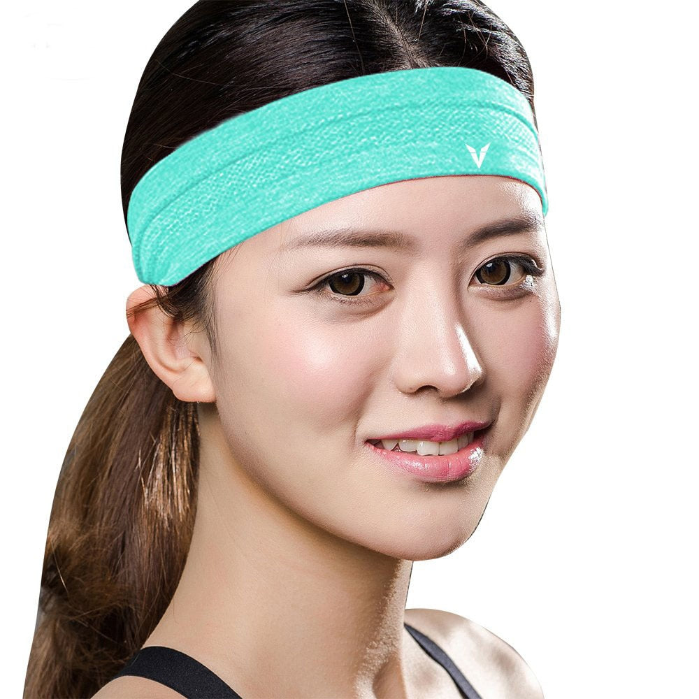Veidoorn 1pcs Sweatband Moisture-Wicking Breathable Men Women Sports Elastic Headband for Fitness gym Running sport basketball