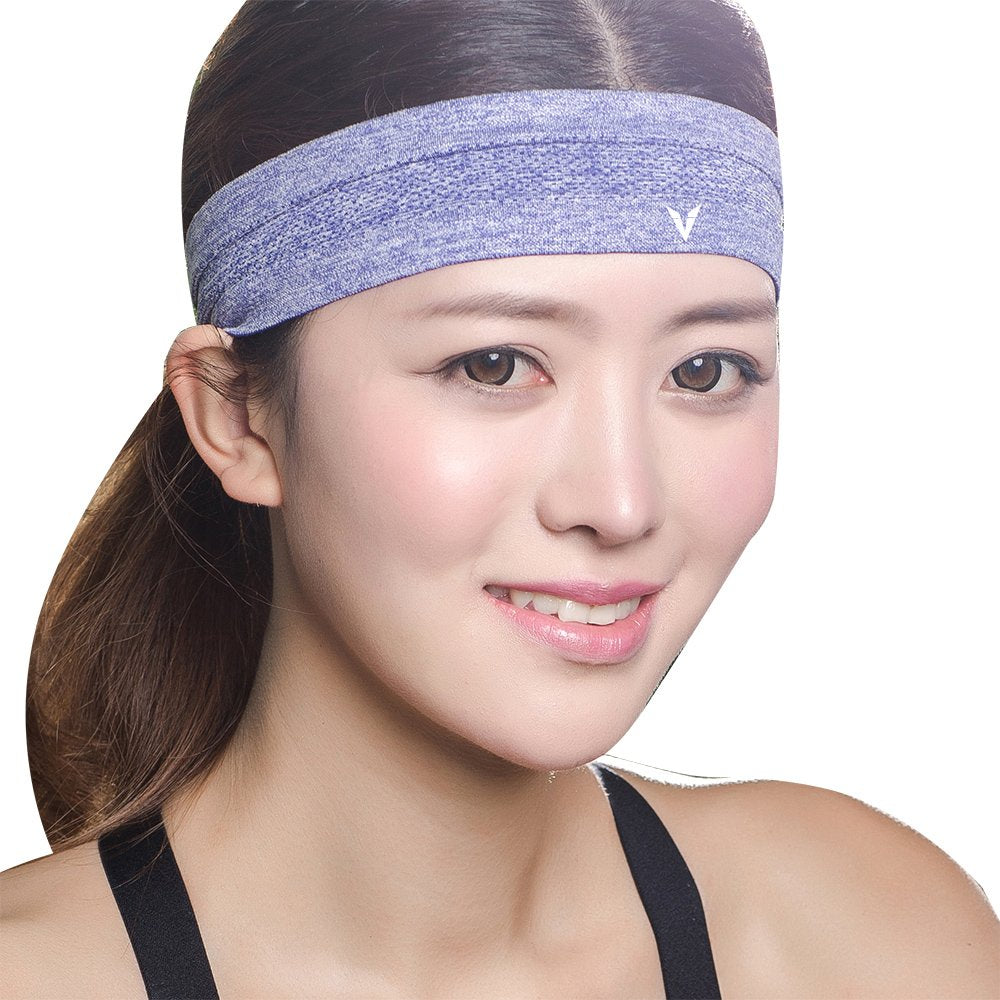 Veidoorn 1pcs Sweatband Moisture-Wicking Breathable Men Women Sports Elastic Headband for Fitness gym Running sport basketball