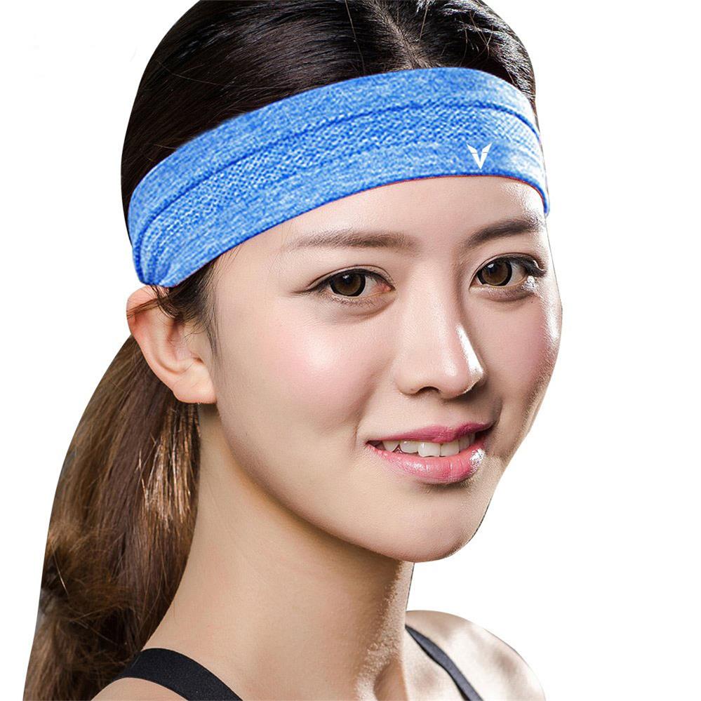 Veidoorn 1pcs Sweatband Moisture-Wicking Breathable Men Women Sports Elastic Headband for Fitness gym Running sport basketball