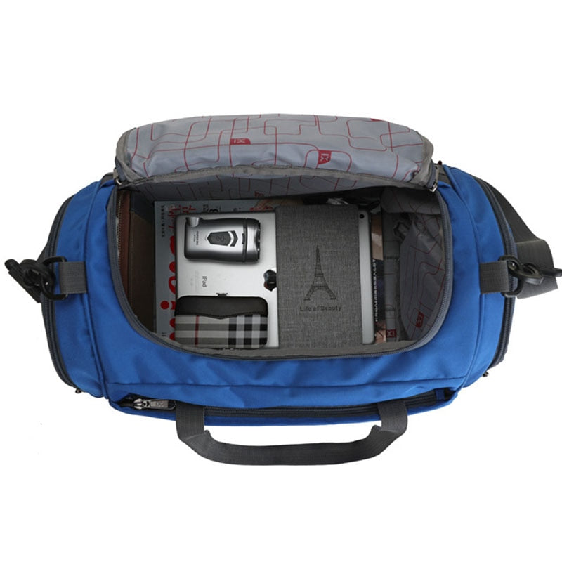 Scione Outdoor Nylon Sports Bag Large Capacity For Fitness Yoga Handbag Portable Travel Training Gym Shoulder Bags For Men Women