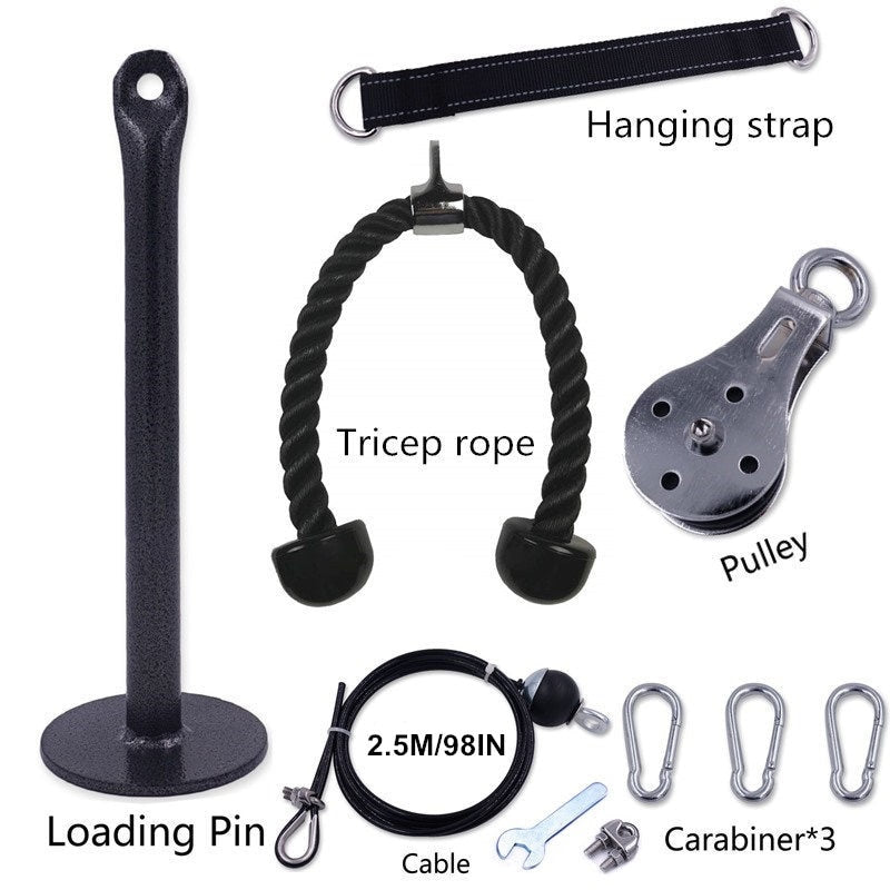 Fitness Home Gym Cable Machines Attachment Crossfit Bodybuilding Muscle Strength Training Workout Accessories Tricep Excercise