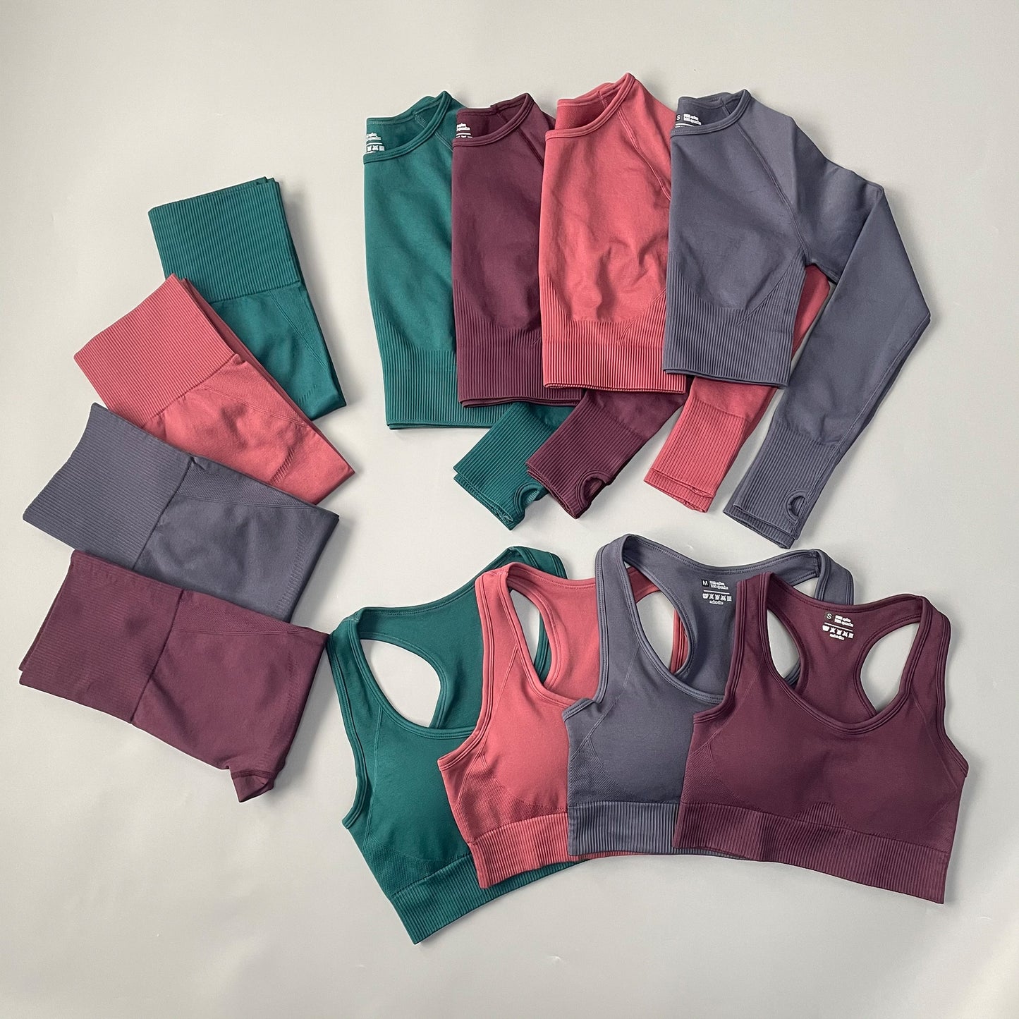 2/3/4pcs Seamless Yoga Set Women Gym Clothes Sportswear Yoga Suits for Fitness Gym Set Underwear Tracksuits Leggings Sports Bra