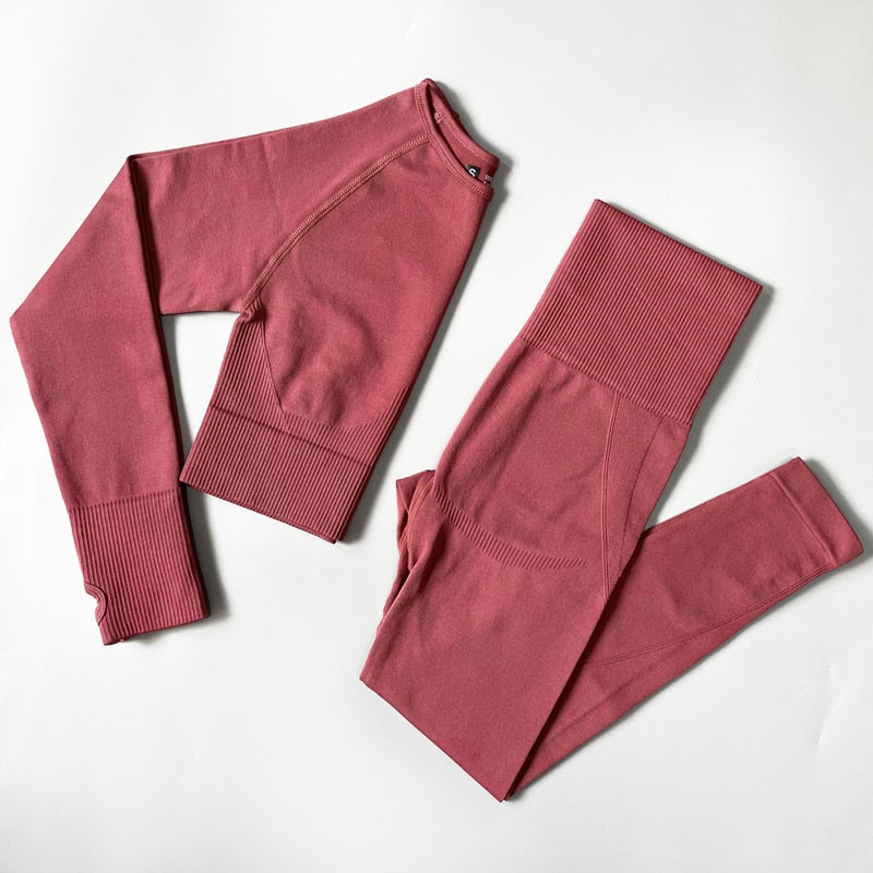 2/3/4pcs Seamless Yoga Set Women Gym Clothes Sportswear Yoga Suits for Fitness Gym Set Underwear Tracksuits Leggings Sports Bra