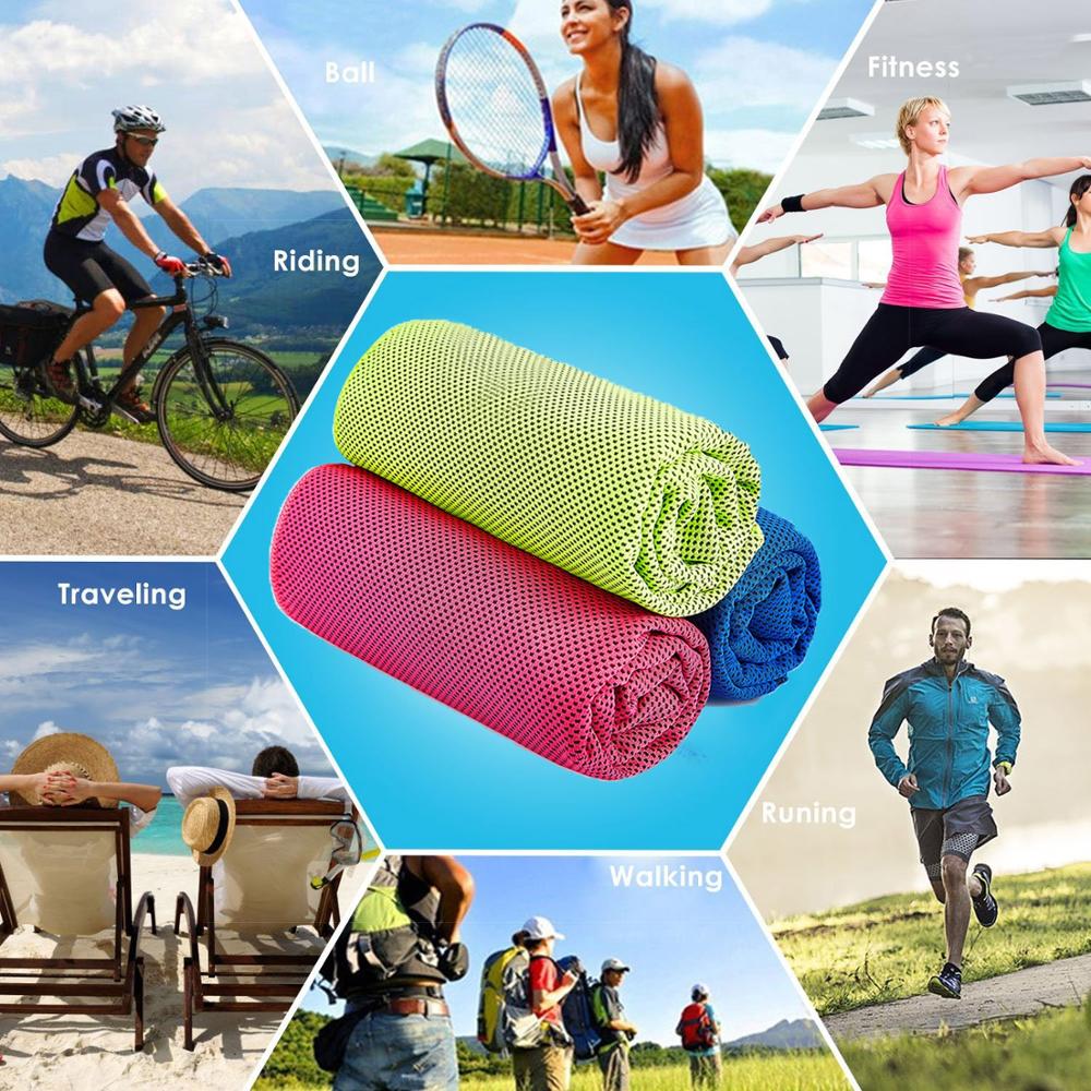 90*30cm Cooling Towel Travel Quick-Dry Beach Towel Microfiber Gym Towel for Yoga Gym Travel Camping Golf Football Outdoor Sports