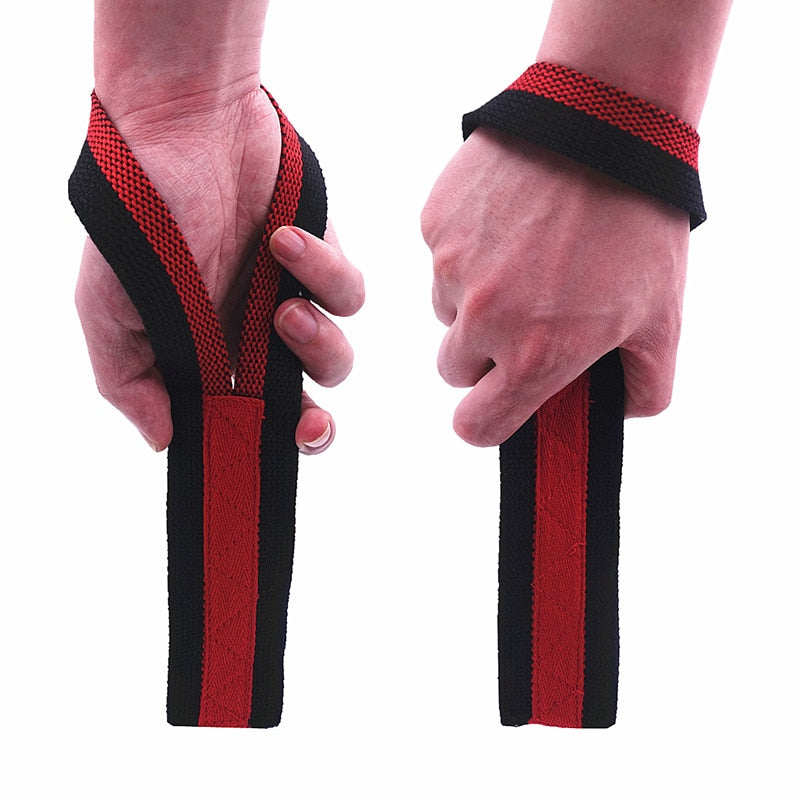 1 Pair Gym Lifting Straps Fitness Gloves Anti-slip Hand Wraps Wrist Straps Support For Weight Lifting Powerlifting Training